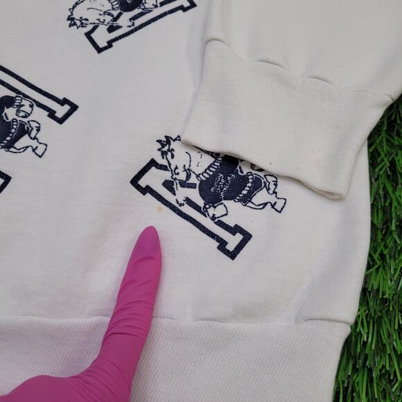 Vintage Murray-State-University AOP Sweatshirt Large L/XL 24x24 Cropped Boxy 90s - Picture 4 of 12